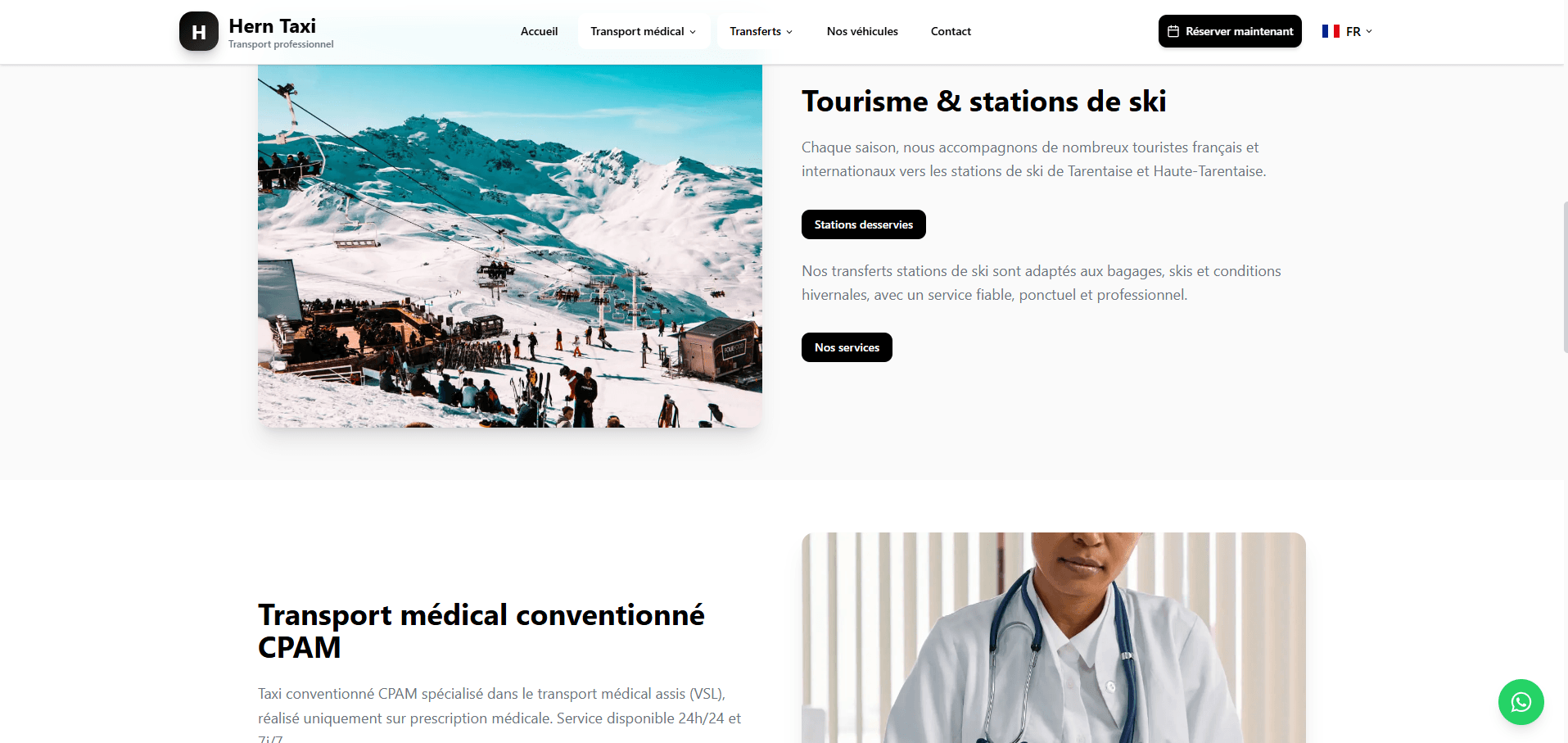 HernTaxi - Accueil suite